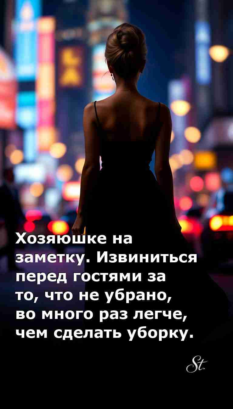 Извинения легче чем уборка смешные мысли для женщин