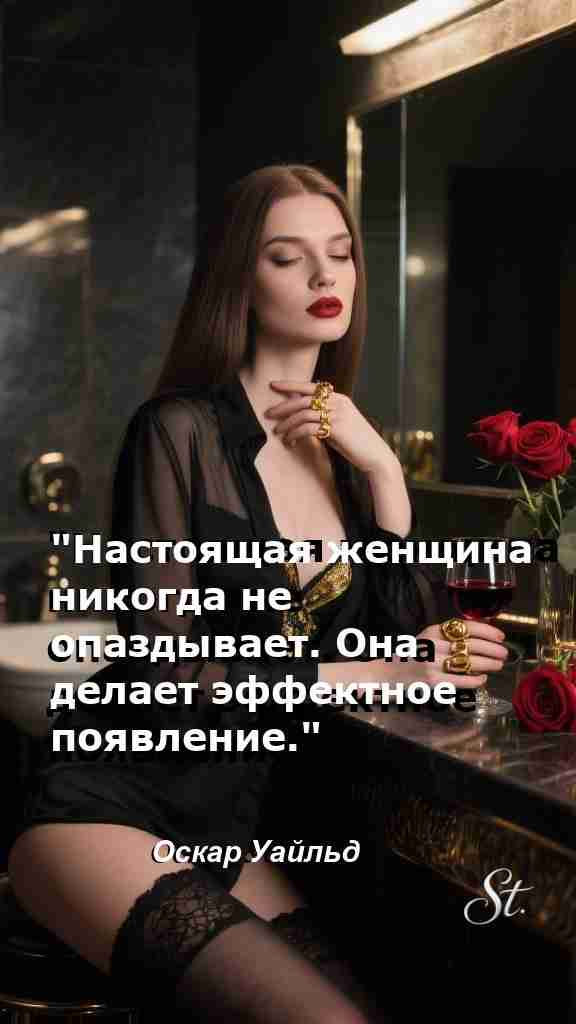 Эффектное появление и мудрость настоящей женщины