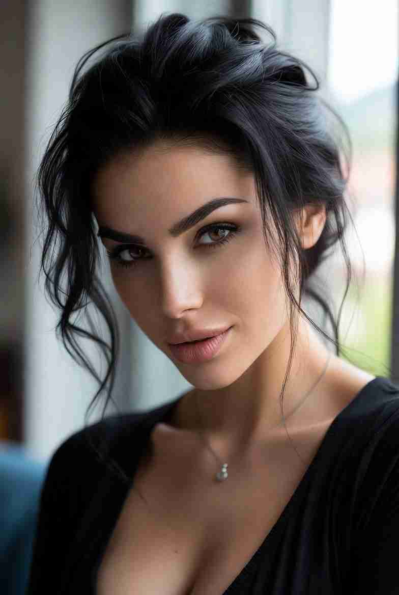 Красивая женщина с естественной харизмой и стилем