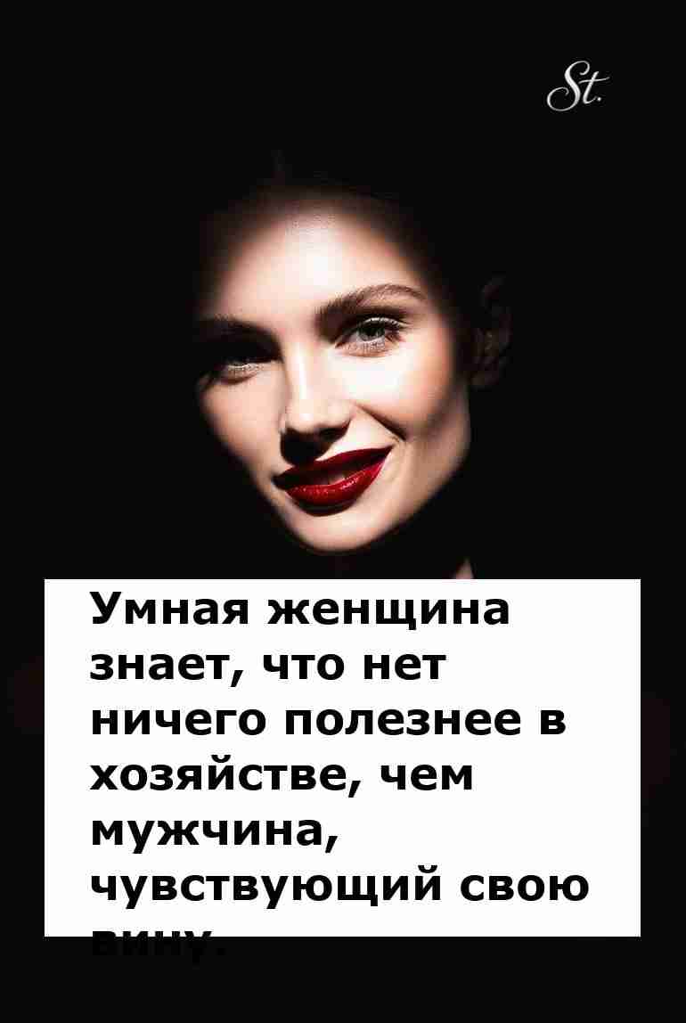 Умная женщина и ее сарказм про мужскую вину Умная женщина и ее сарказм про мужскую вину
