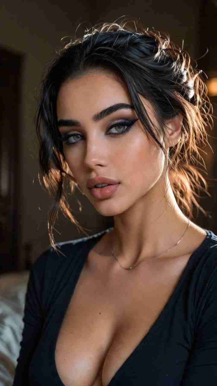 Портрет уверенной и стильной женщины с естественной красотой