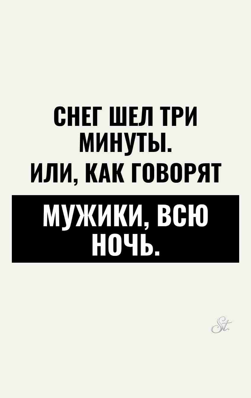 Смешные цитаты о снегопаде и мужчинах