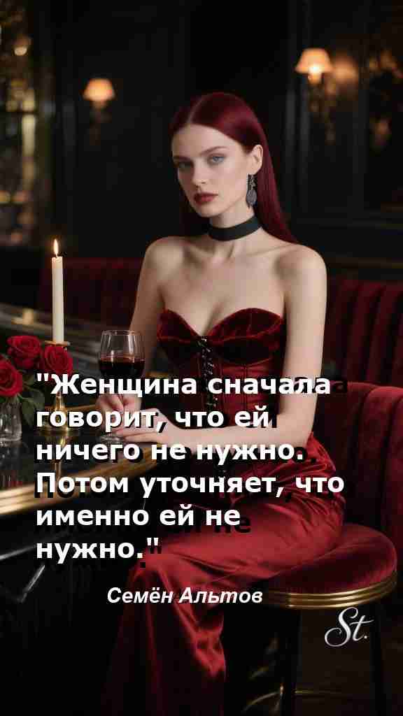 Когда женщина говорит мне ничего не нужно