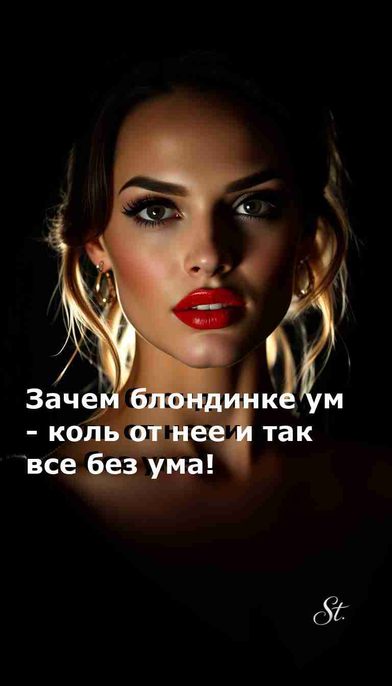 Женский юмор: зачем блондинке ум если есть стиль